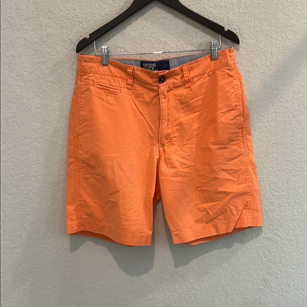 American Eagle Outfitters Orange Flat Front Shorts size 32